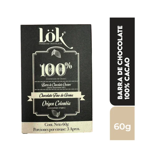 TAB CHOCOL LOK 100% CACAO X60gr X12