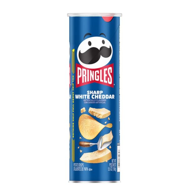 PRINGLES SHARP WHITE CHEDDAR X158GR. X14UN