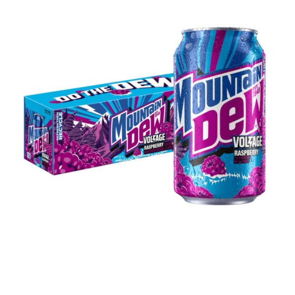 MOUNTAIN DEW VOLTAGE RASPBERRY X355 ML X12U