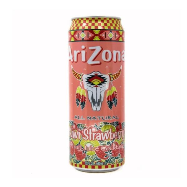 ARIZONA KIWI Y FRESA X650 ML X 24U.