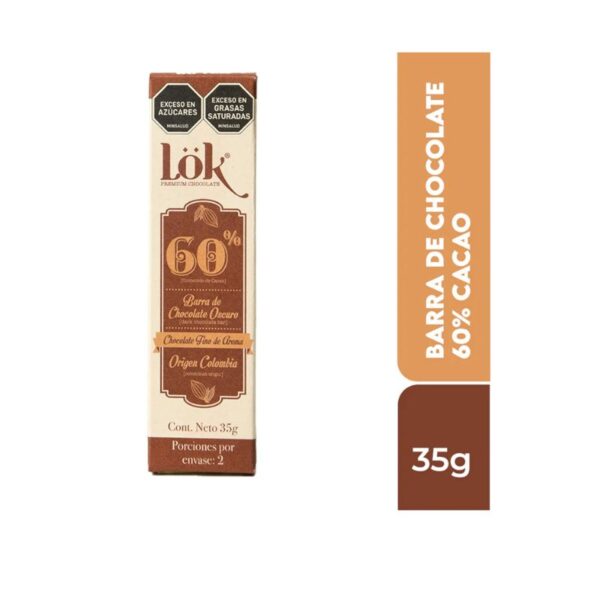 TAB CHOCOLATE LOK 60% CACAO X35grX20