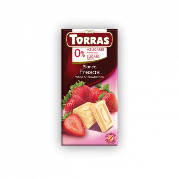 TAB TORRAS CHOCO BLANCO FRESAS X75gr X12u