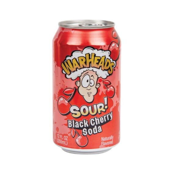 WARHEADS BLACK CHERRY SODA X355 ML X 12U