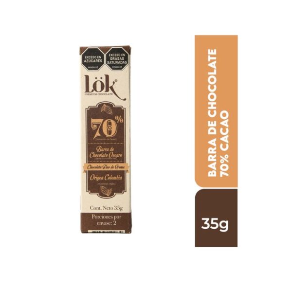 TAB CHOCOLATE LOK 70% CACAO X35grX20