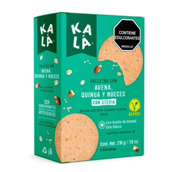 GALLETA KALA AVENA, QUINUA Y NUECES X216gr X12