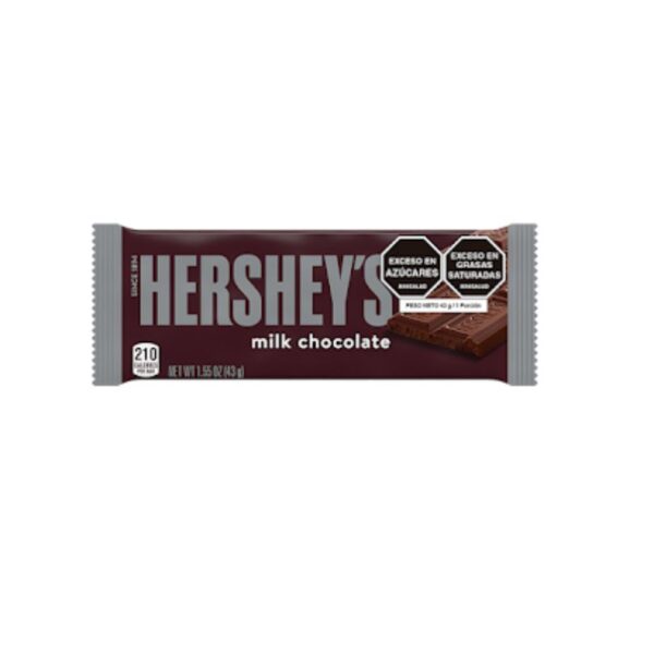 HERSHEYS MILK CHOCOLATE 43GR. X12U.