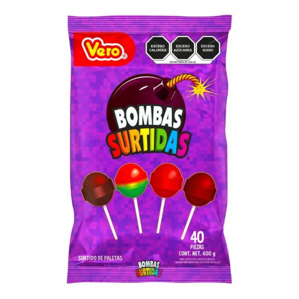 CHUPETA VERO BOMBAS SURTIDAS X40U
