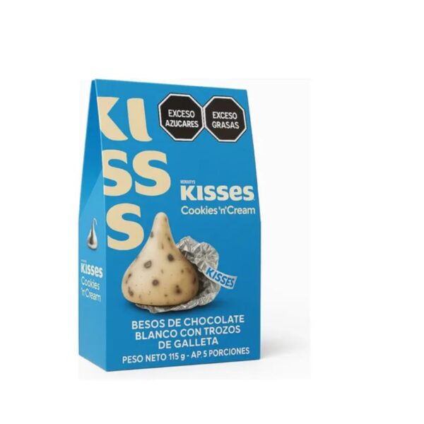 KISSES COOKIE´S AND CREAM 115GR X12U
