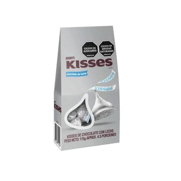 KISSES MILK CHOCOLATE 115GR X12U
