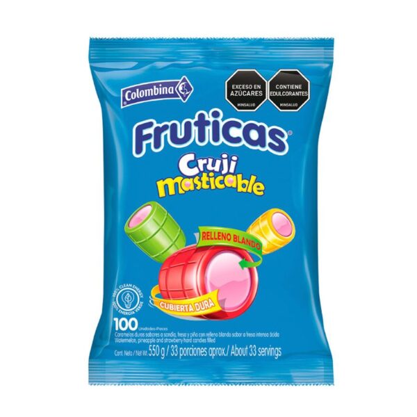 DULCE FRUTICAS CRUJI MASTICABLE X100U X16BLS