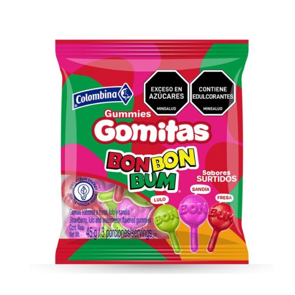 GOMAS GRISSLY BON BON BUM SURTIDO 45GR X24BLS