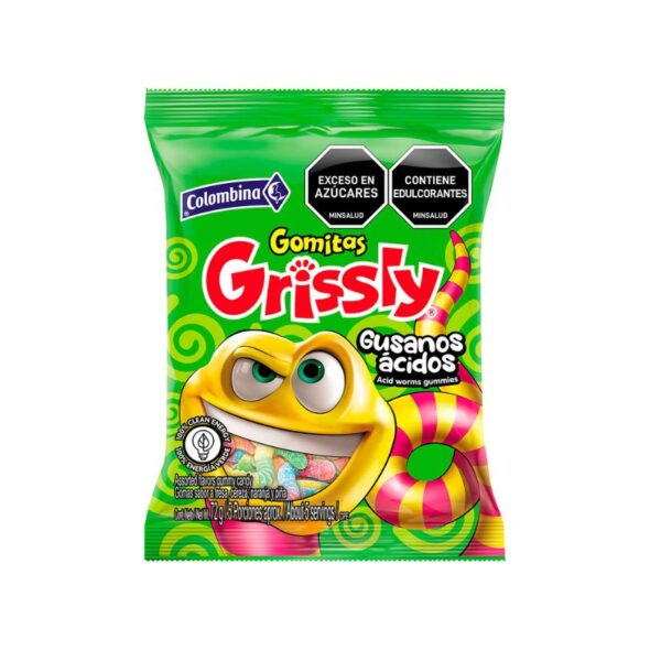 GOMAS GRISSLY GUSANOS ACIDOS X72GR X24U