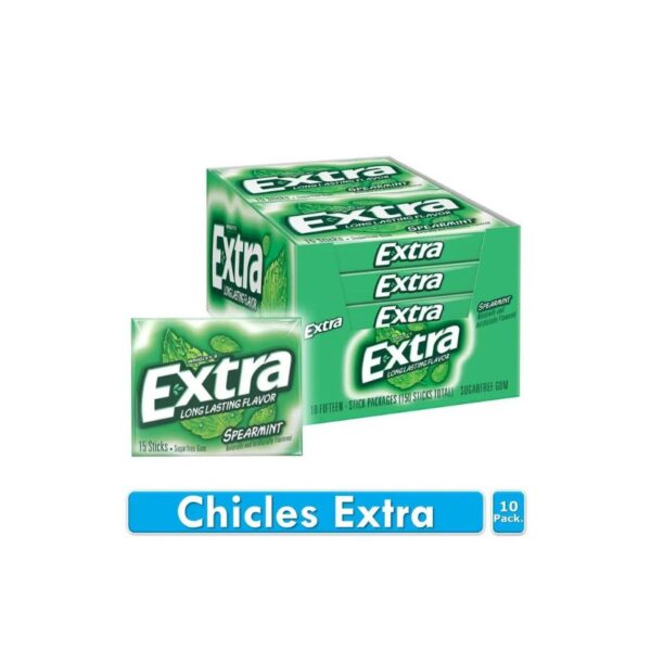 CHICLE EXTRA YERBABUENA X10U X12DIS