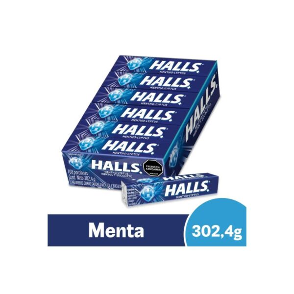 HALLS BARRA MENTA 12U X30DIS