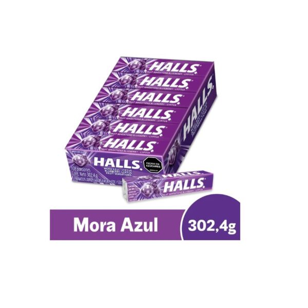 HALLS BARRA MORA AZUL 12U X30DIS