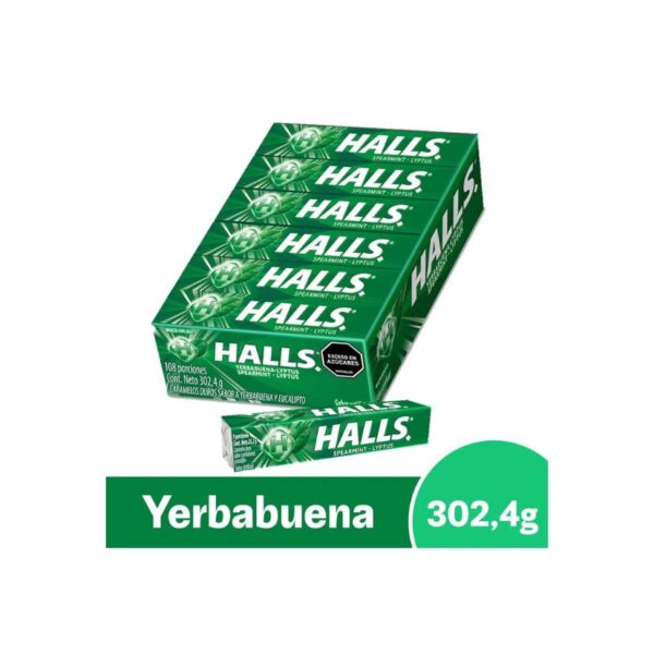 HALLS BARRA YERBABUENA 12U X30DIS