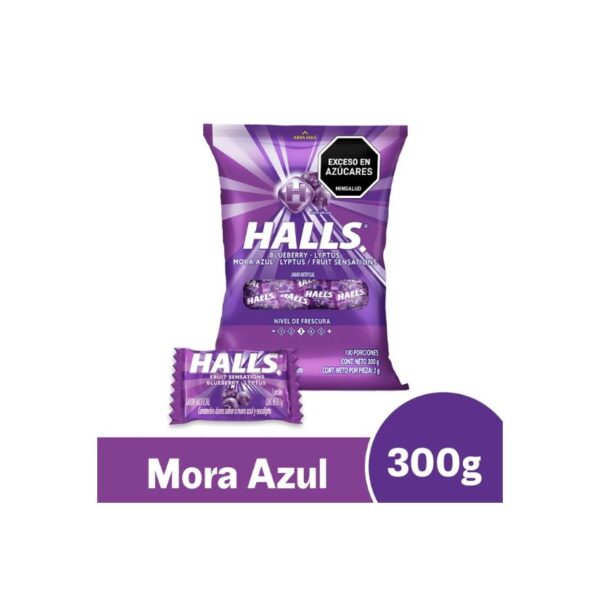 HALLS PEPA MORA AZUL 100U X30BLS