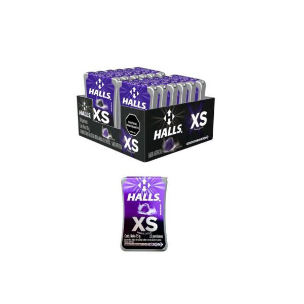 HALLS XS MORA AZUL X12U X24DIS